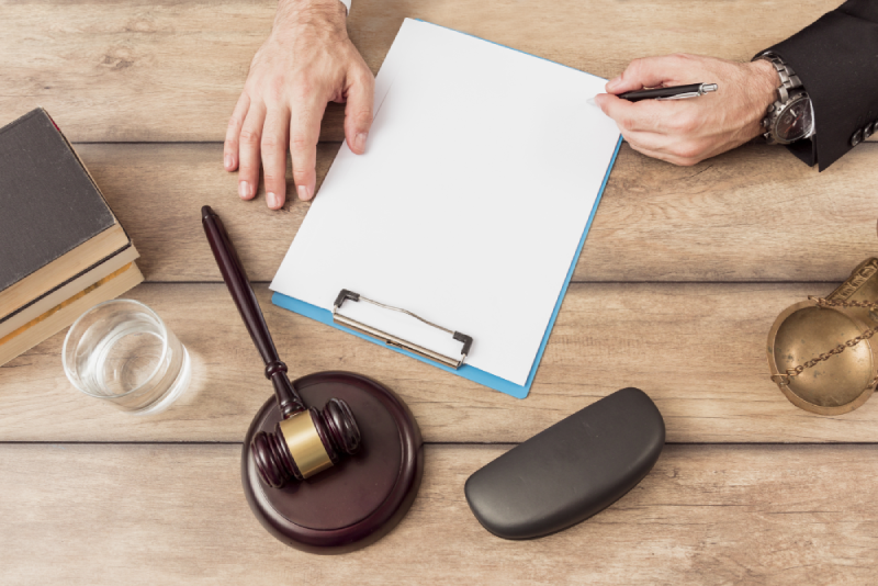 lawyer filling document 1